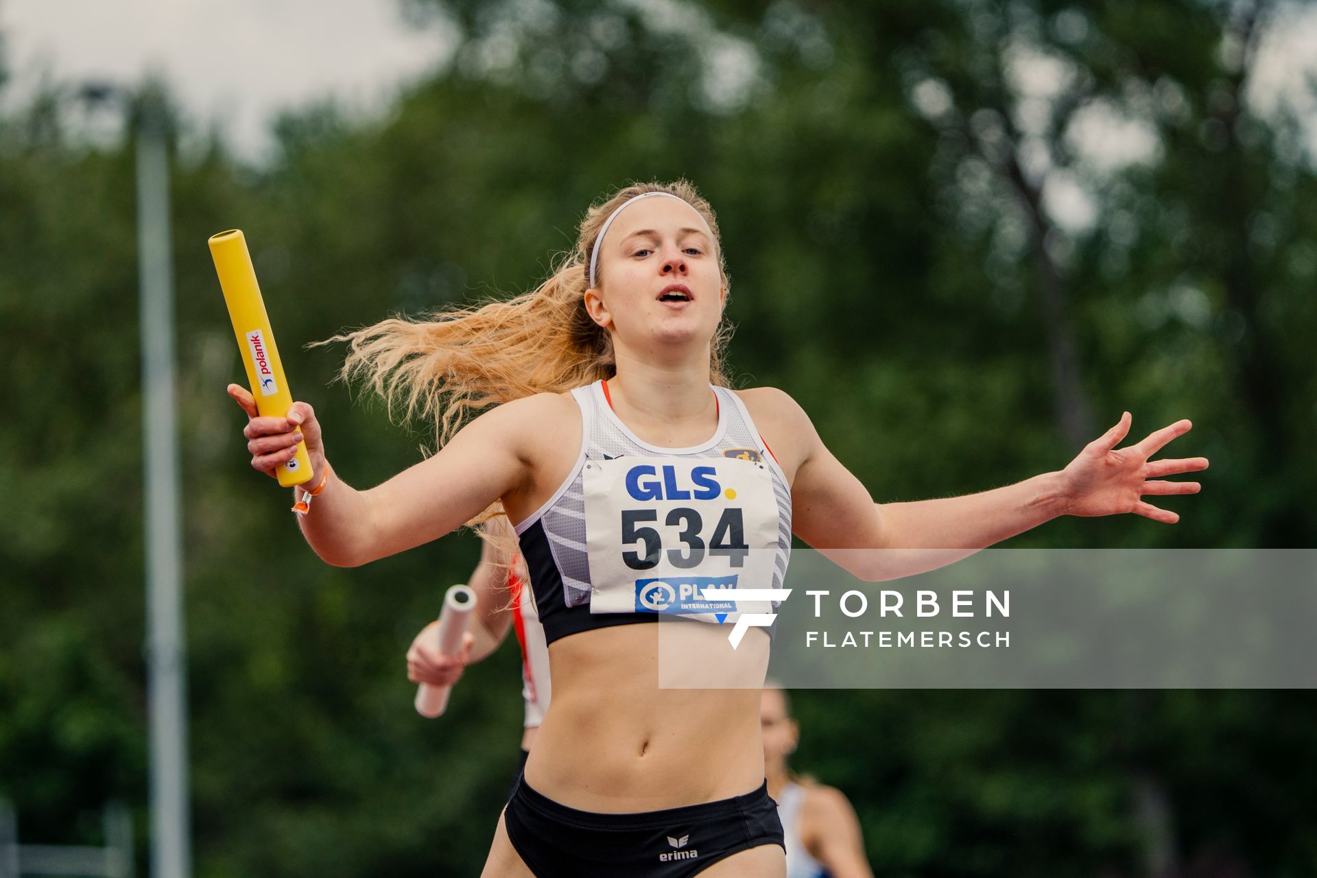 Lotte Margarethe Claus (StG Team Sachsen-Anhalt) am 29.05.2022 waehrend der Deutschen Meisterschaften Langstaffel im Otto-Schott-Sportzentrum in Mainz